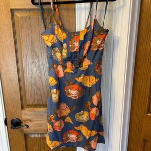 Anthropologie satin dress